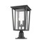 Z-Lite Seoul 2 Light Outdoor Pier Mounted Fixture, Oil Rubbed Bronze & Clear 571PHBR-533PM-ORB - alternate 1